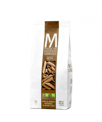 Pasta Mancini Integrale Penne Rigate 500gr
