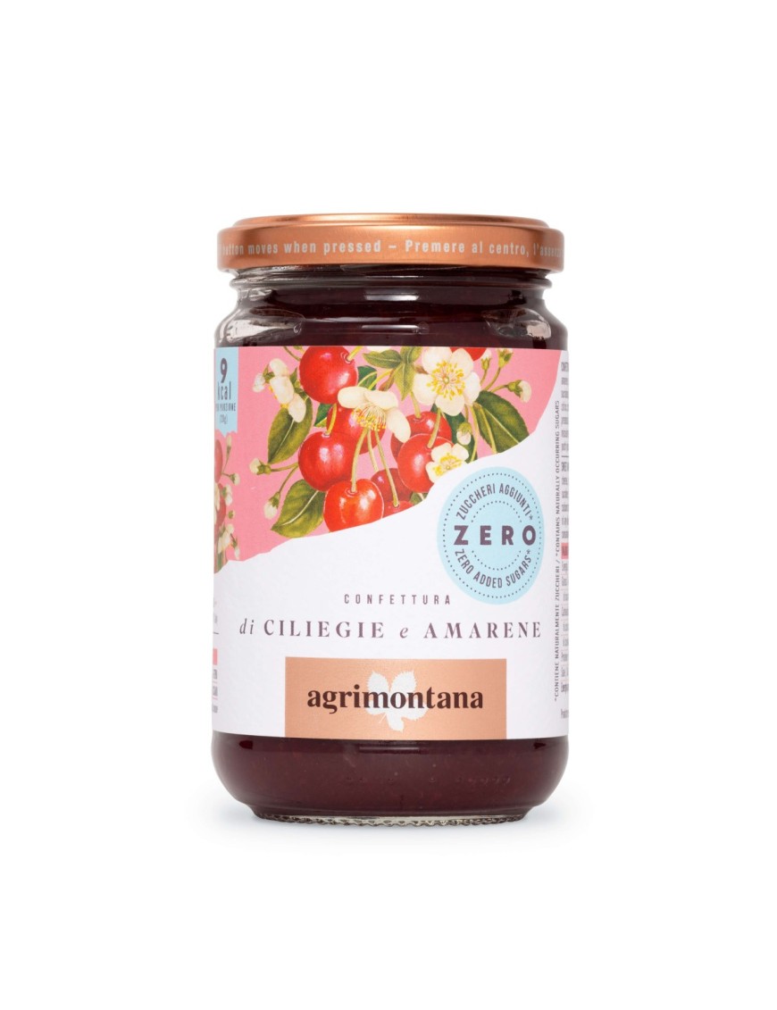 Confettura di Ciliegie e Amarene  "Zero Zuccheri" 290gr
