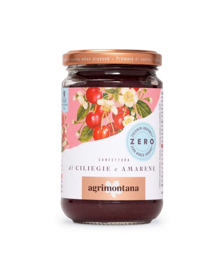 Confettura di Ciliegie e Amarene  "Zero Zuccheri" 290gr