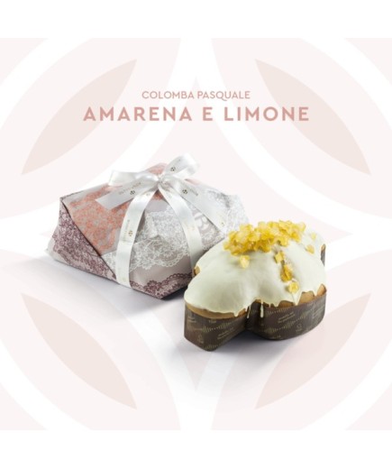 Colomba tradizionale a lievitazione naturale, con limoni e amarene.