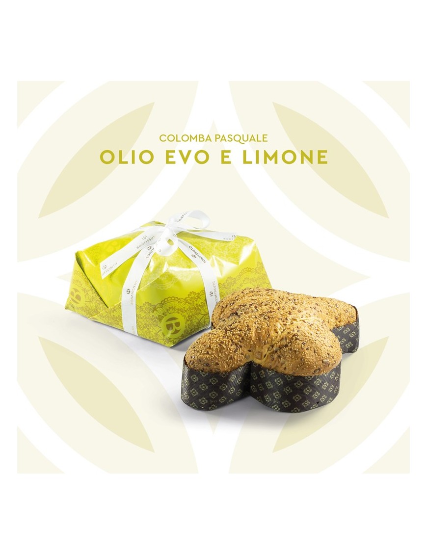 Colomba tradizionale a lievitazione naturale, con olio e limoni.