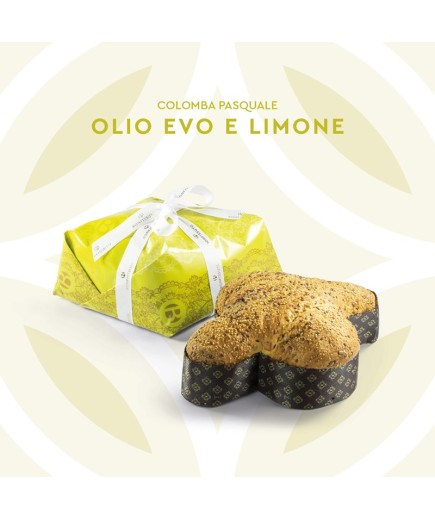 Colomba tradizionale a lievitazione naturale, con olio e limoni.
