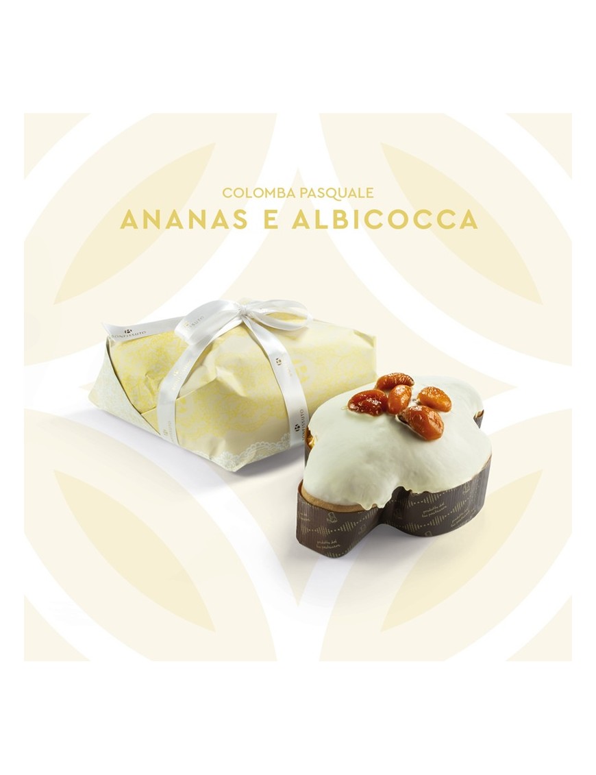 Colomba tradizionale a lievitazione naturale, con Ananas e Albicocche.