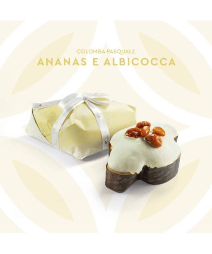 Colomba tradizionale a lievitazione naturale, con Ananas e Albicocche.