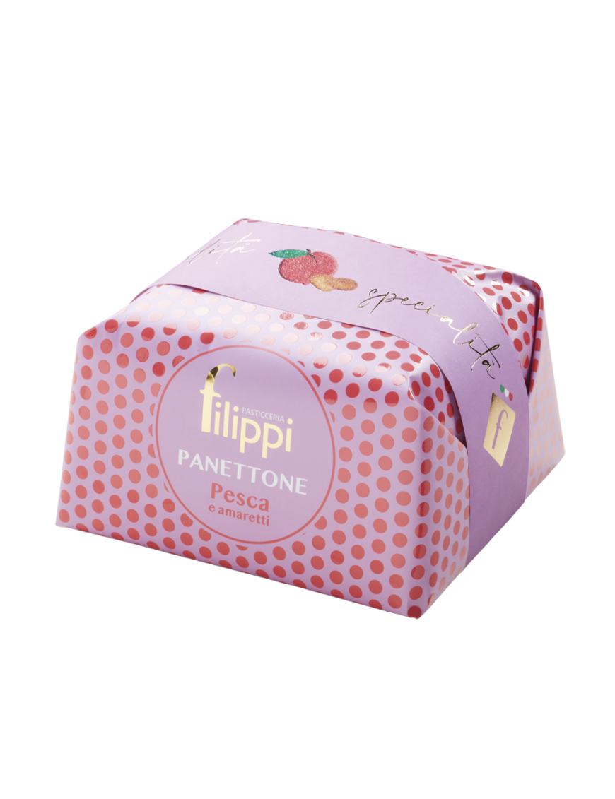 Panettone Pesche e Amaretti 500 Grammi