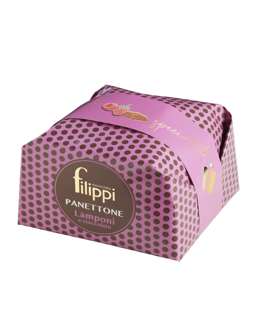 Panettone Lamponi e Cioccolato 500 Grammi